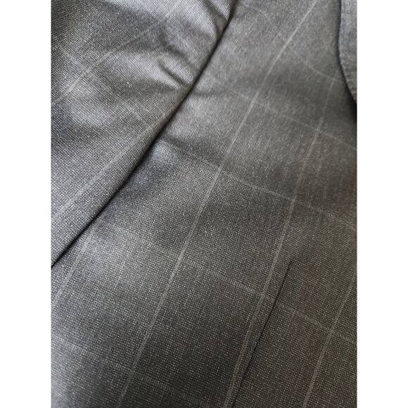 ARMANI Collezioni Executive Gray Check Blazer Wool Sport Coat Jacket Men's 40C - Picture 3 of 8